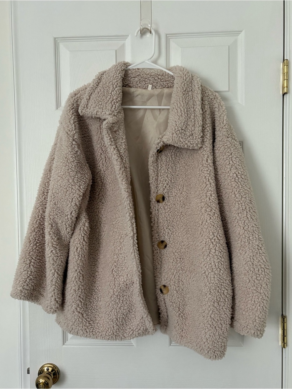 cream button up coat/jacket
